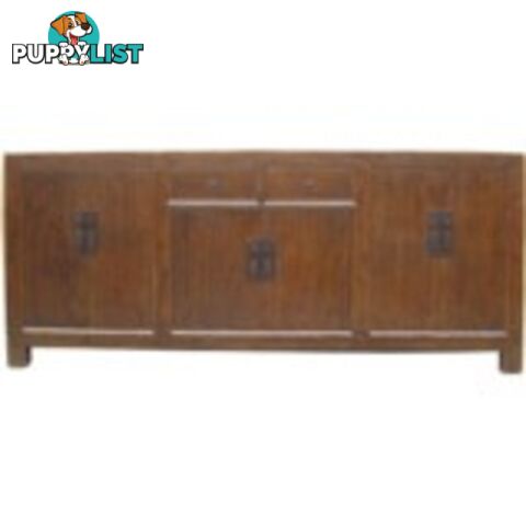 Large Natural Wood Chinese Buffet Sideboard