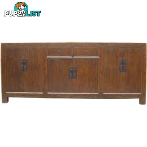 Large Natural Wood Chinese Buffet Sideboard