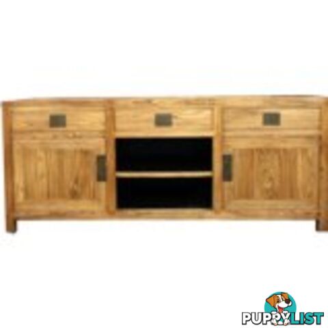 Natural Wood Low Sideboard TV Unit