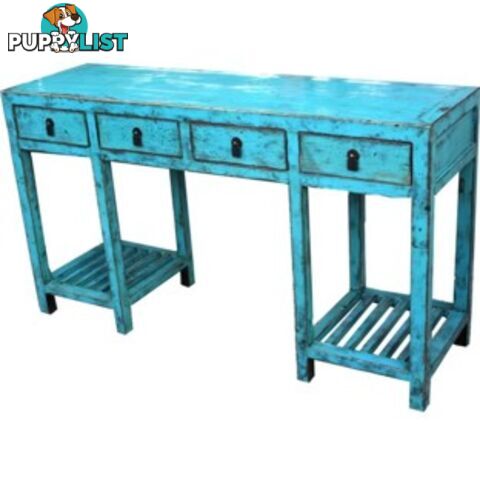 Original Mandarin Blue Chinese Scholar Table Desk