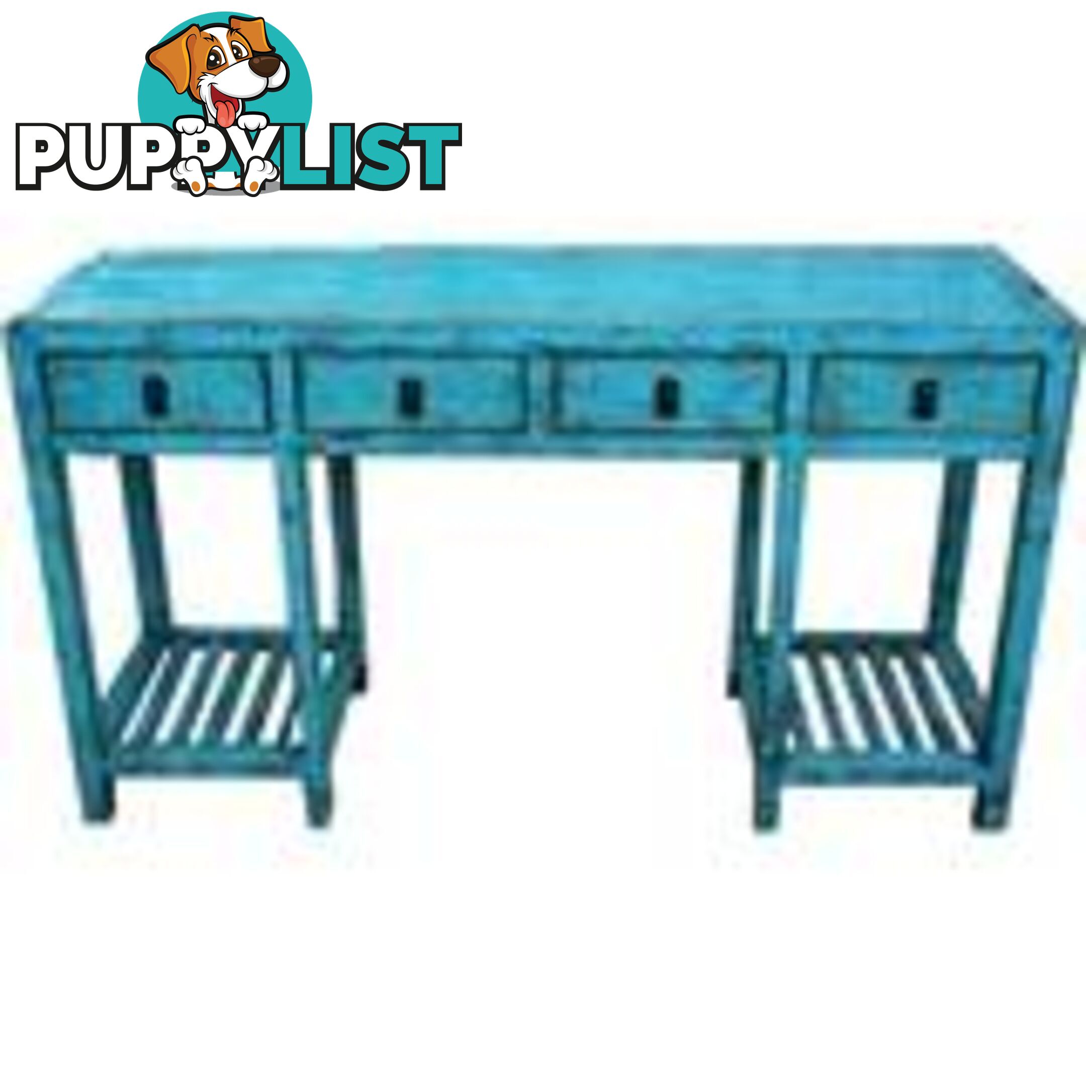 Original Mandarin Blue Chinese Scholar Table Desk