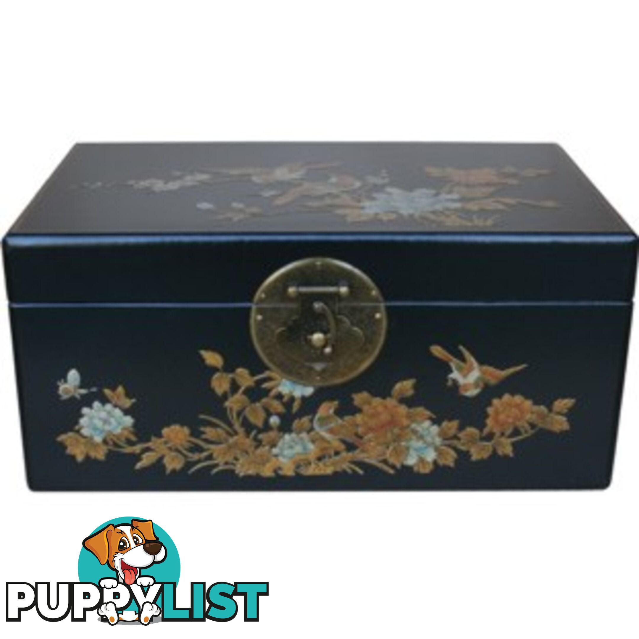 Large Black Painted Chinese Box