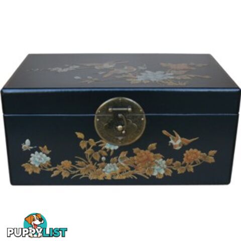 Large Black Painted Chinese Box