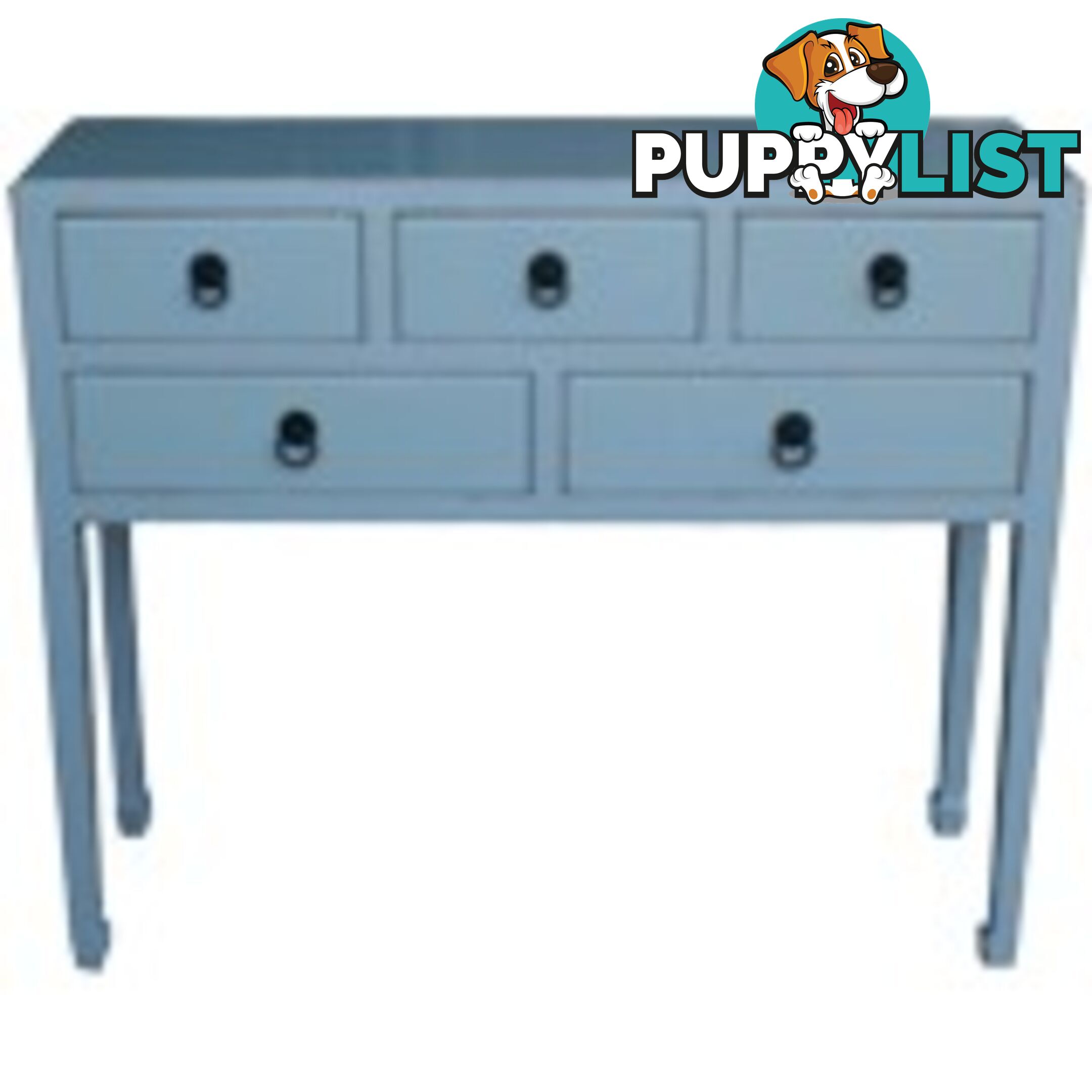 Smoky Grey Lacquer Multi Drawers Hallway Table