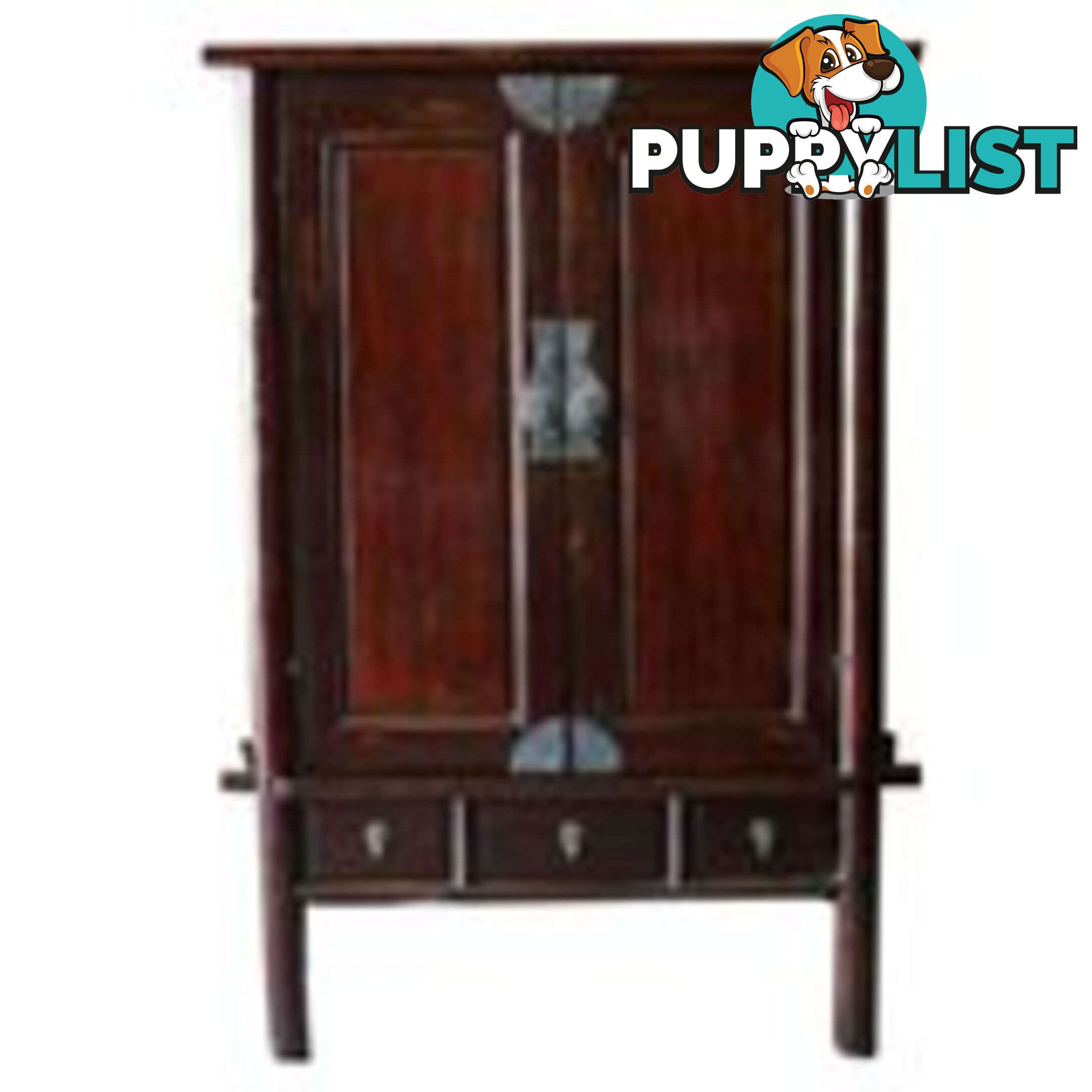 Huge Original Brown Chinese Cabinet