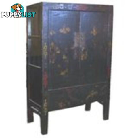 Large Original Chinese Antique Cabinet with Paintings