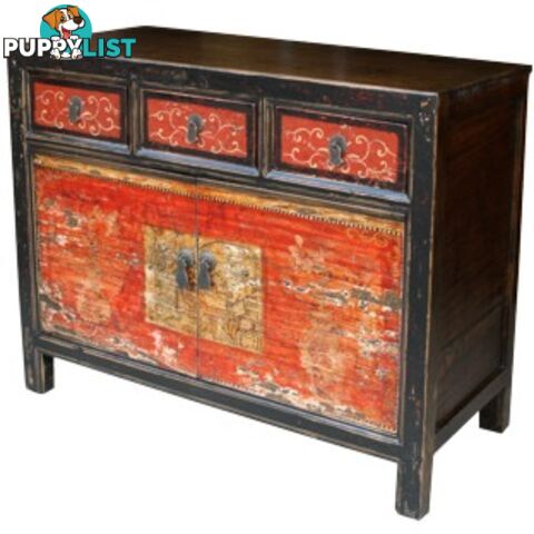 Original Mongolian Painted Sideboard