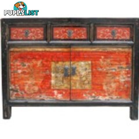 Original Mongolian Painted Sideboard