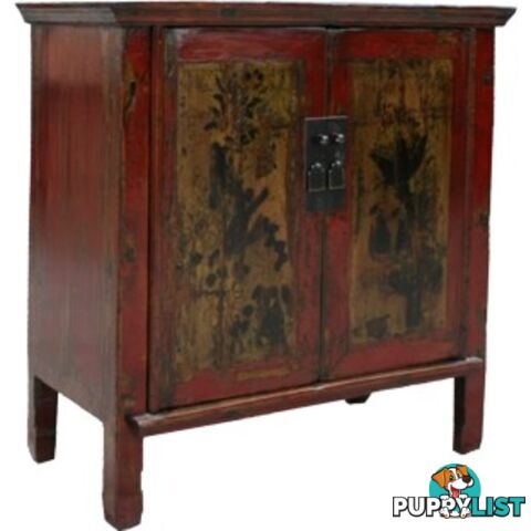 Chinese Original Red Painted Cabinet