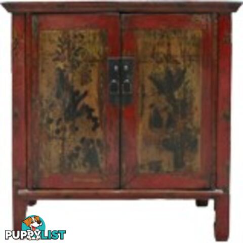 Chinese Original Red Painted Cabinet