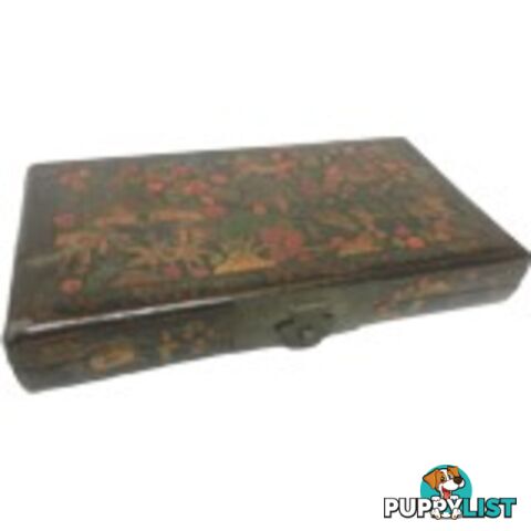 Antique Chinese Black Painted Scholar's Box