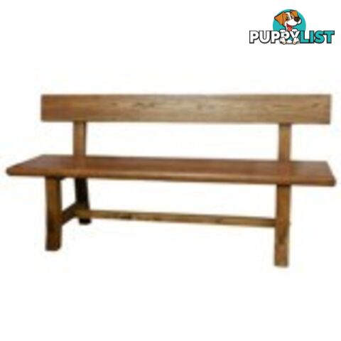 Brown Elm Chinese Bench with Back Support