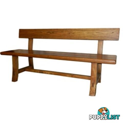 Brown Elm Chinese Bench with Back Support