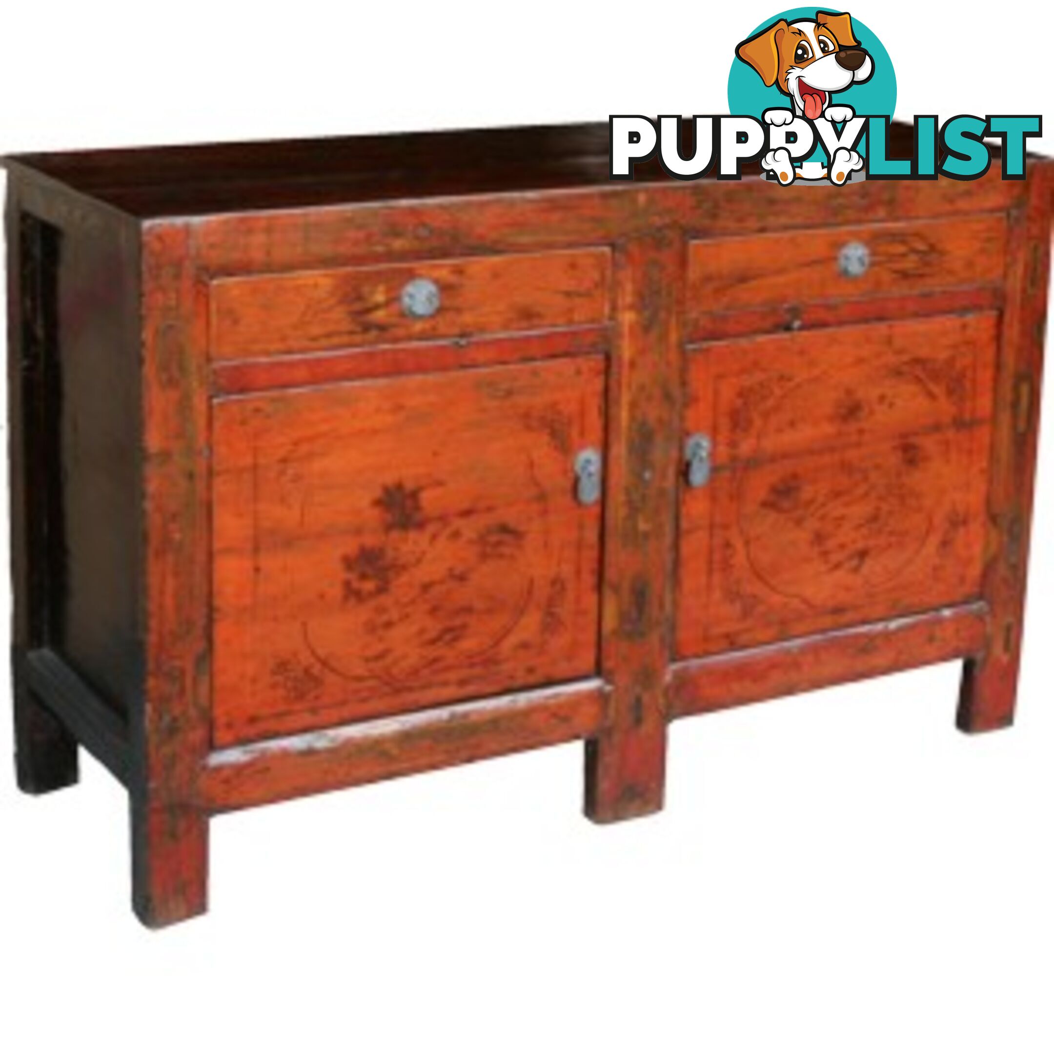 Original Mongolian Painted Sideboard