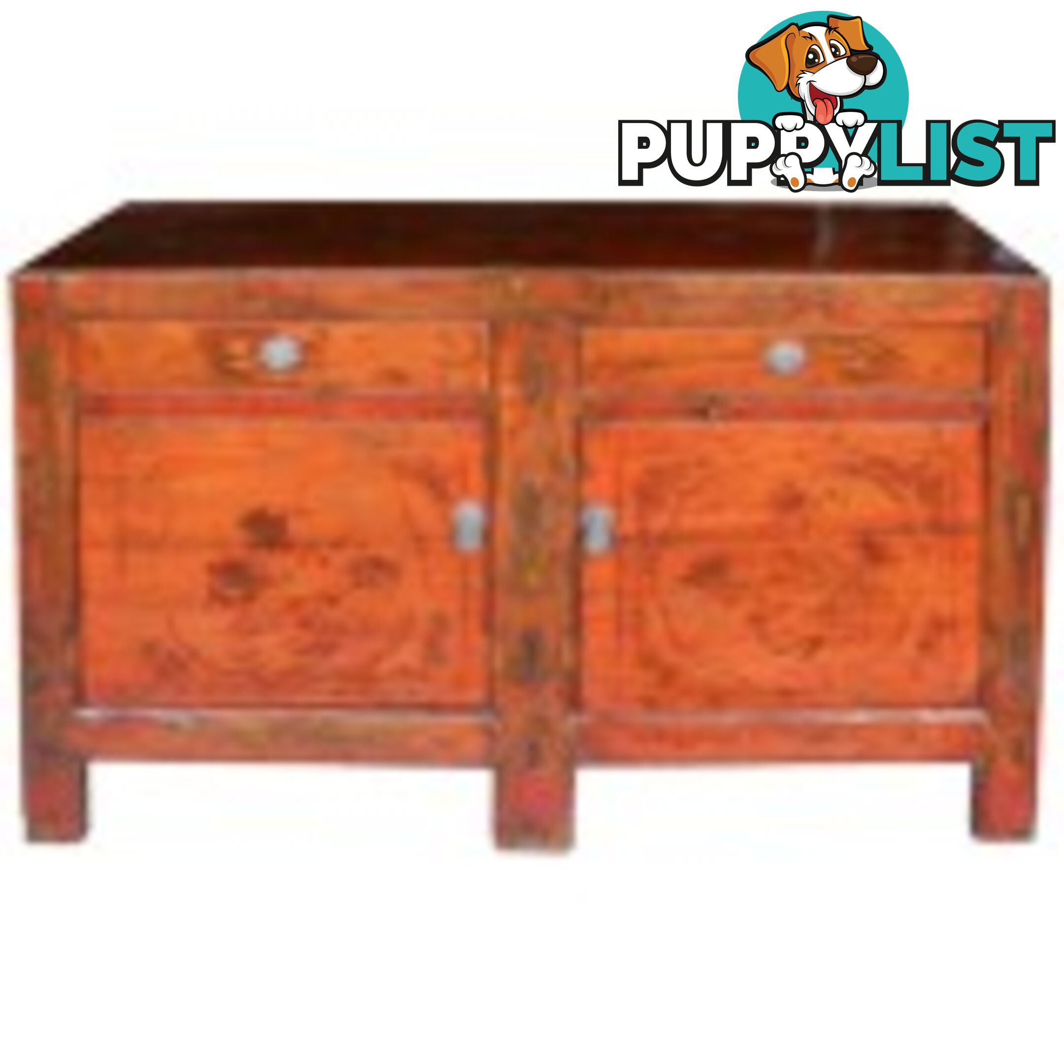 Original Mongolian Painted Sideboard