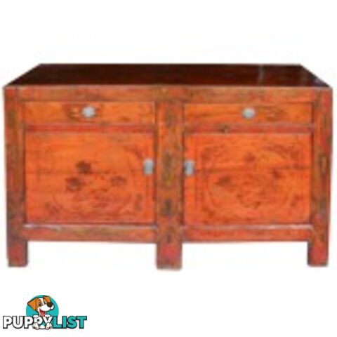 Original Mongolian Painted Sideboard