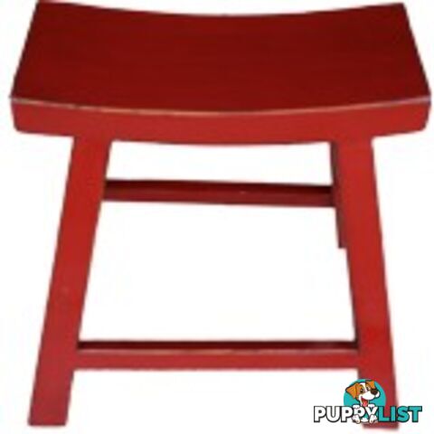 Red Country Style Oriental Farmer Stool