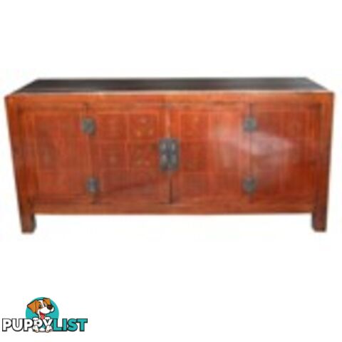 Red Painted Chinese Sideboard