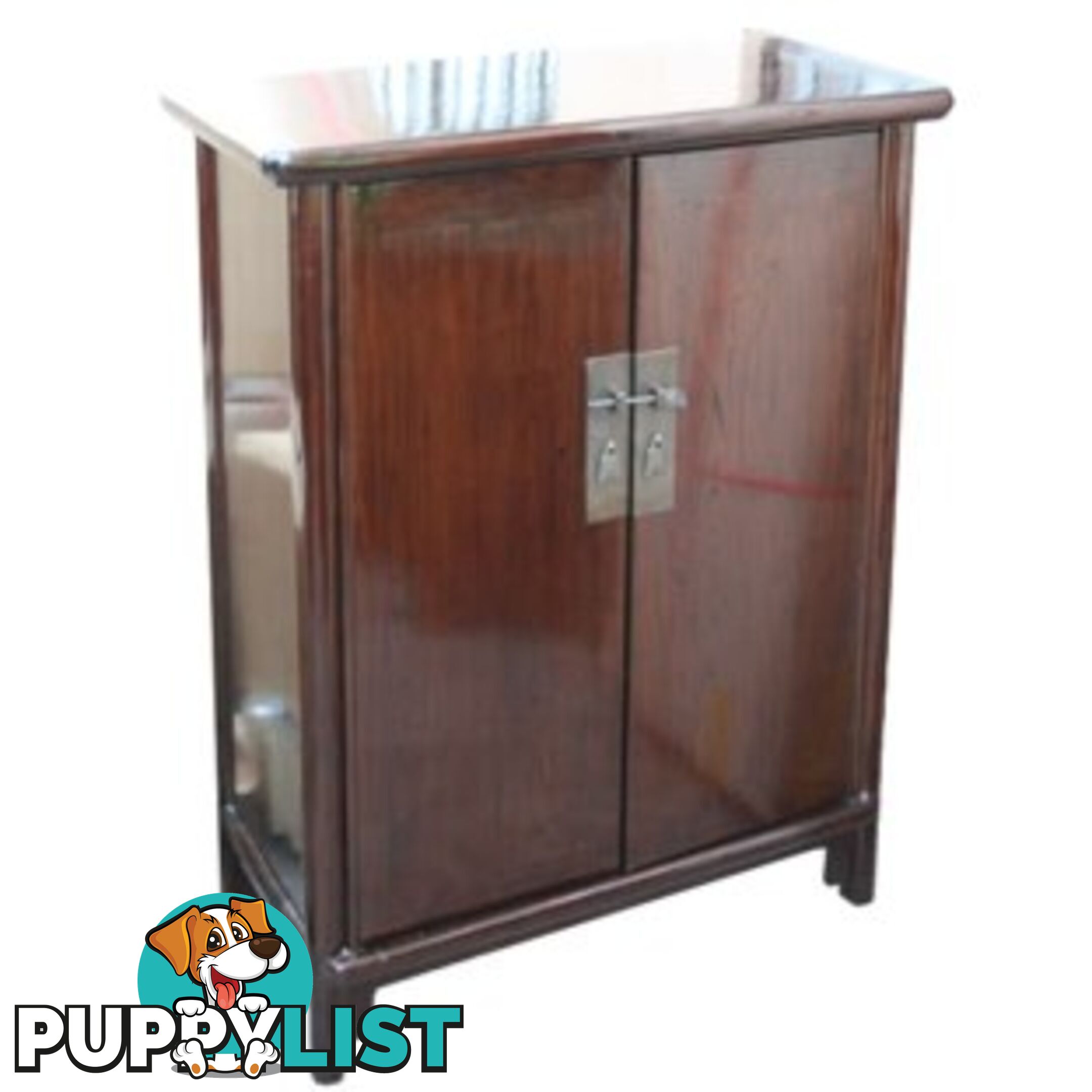 Ming Style Tang Brown Chinese Tapered Storage Cabinet