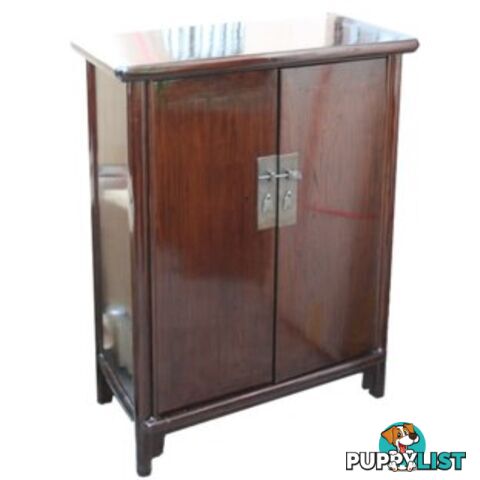 Ming Style Tang Brown Chinese Tapered Storage Cabinet