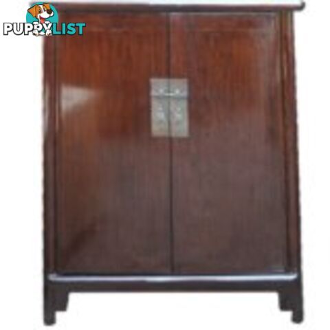 Ming Style Tang Brown Chinese Tapered Storage Cabinet