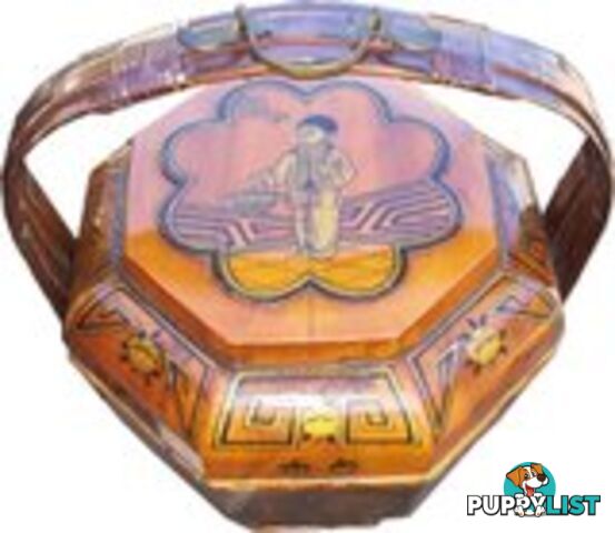 Chinese Gold Painted Food Basket