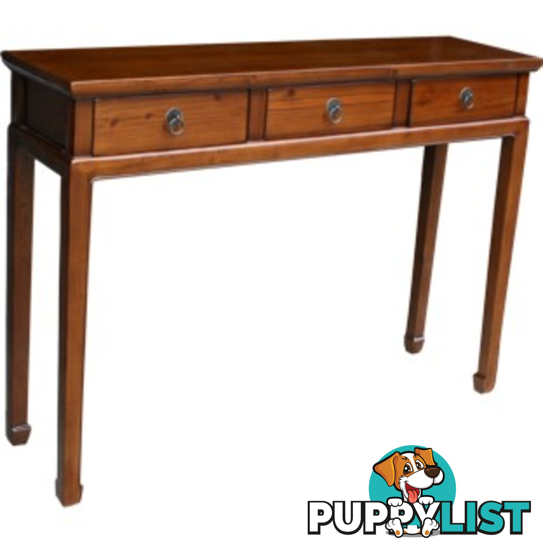 Brown 3-Drawer Hallway Table