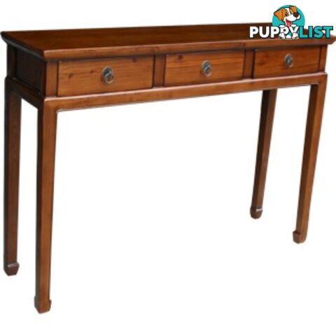 Brown 3-Drawer Hallway Table