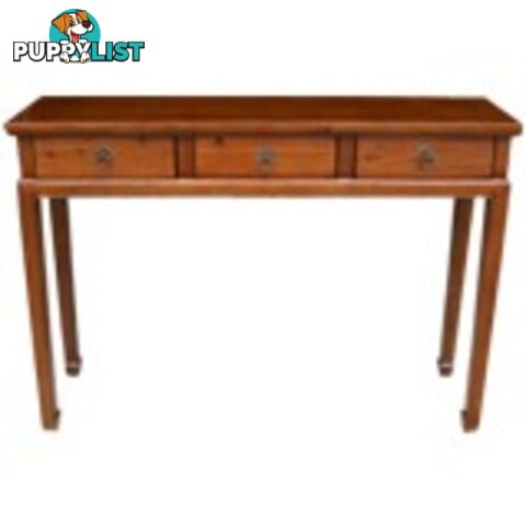 Brown 3-Drawer Hallway Table