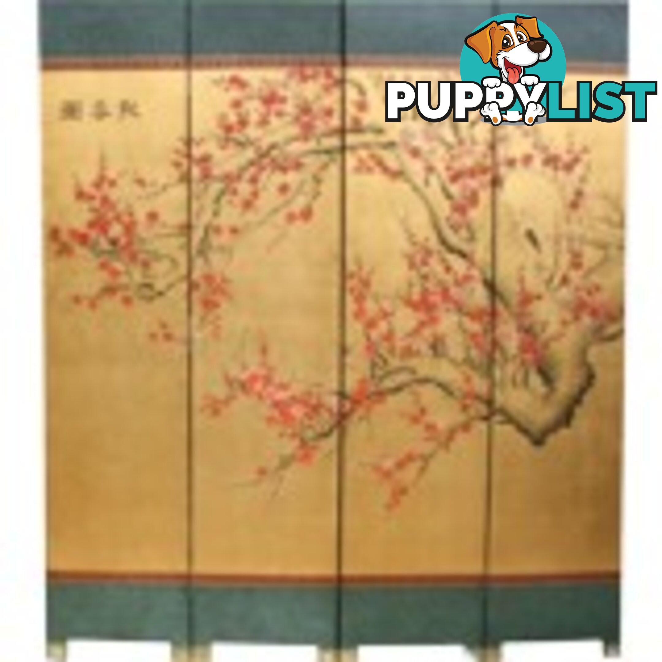 Oriental Cherry Blossom Hand Made Room Divider