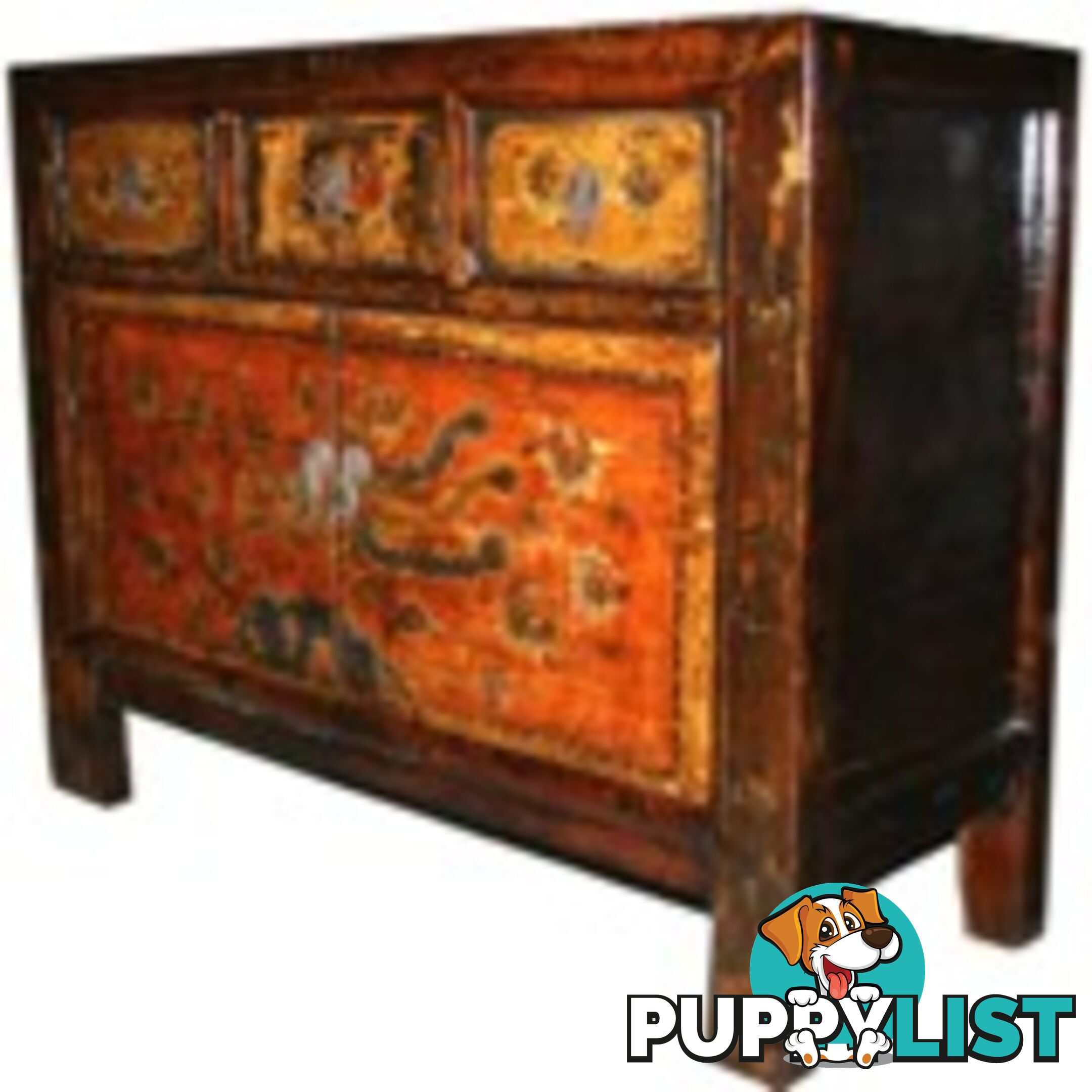 Chinese Antique Painted Cabinet