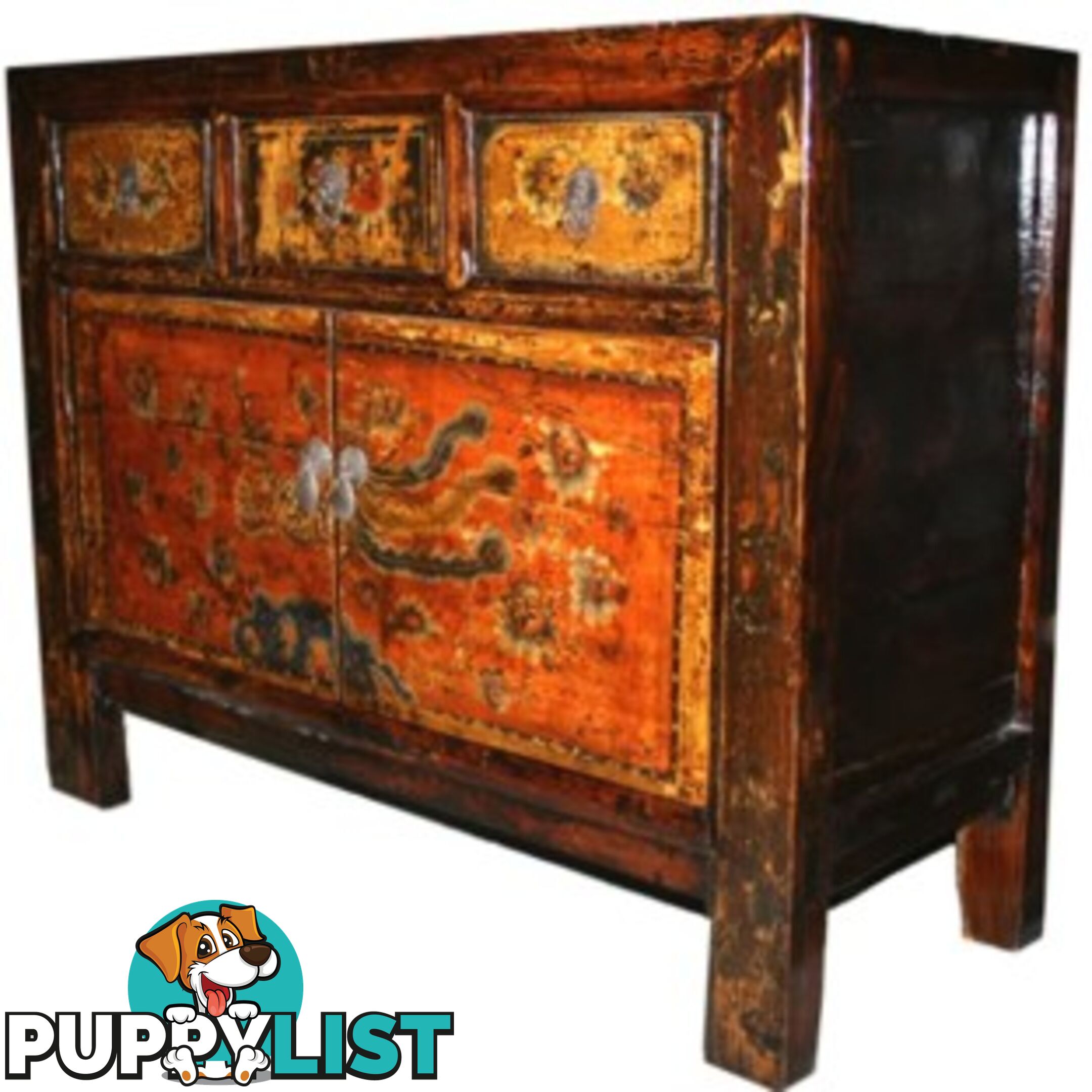 Chinese Antique Painted Cabinet