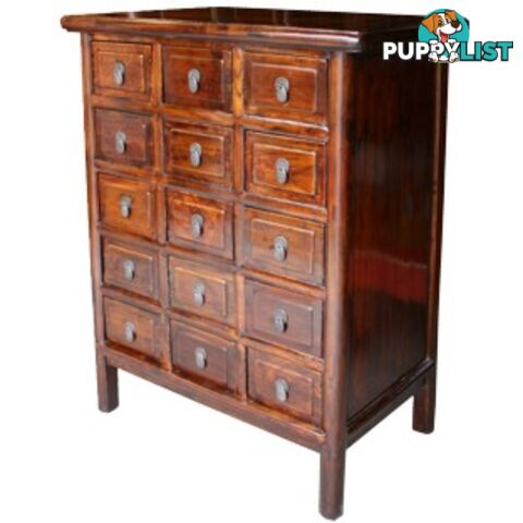 Brown Chinese Medicine Herb Cabinet