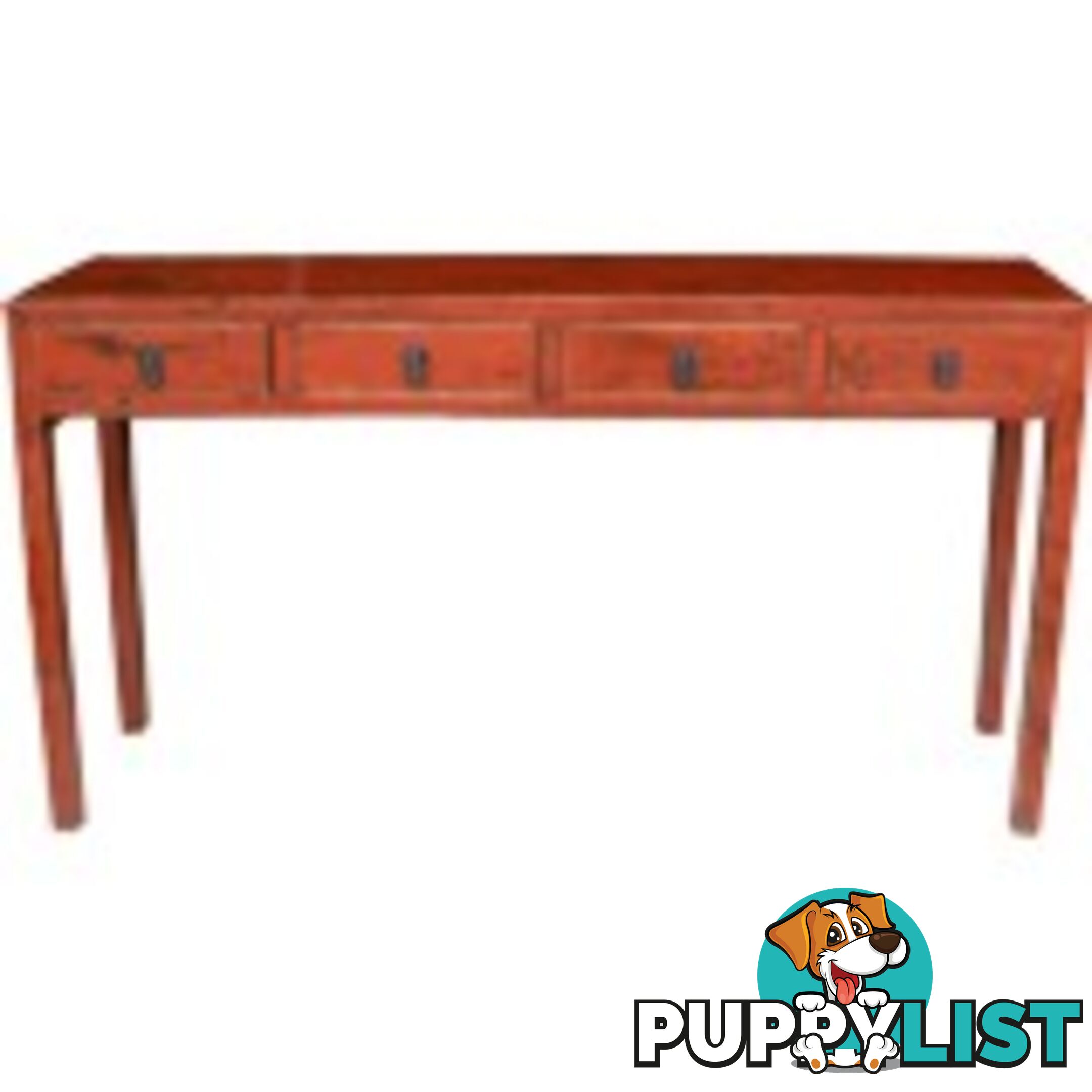 Chinese Original Maroon 4-Drawer Hallway Table