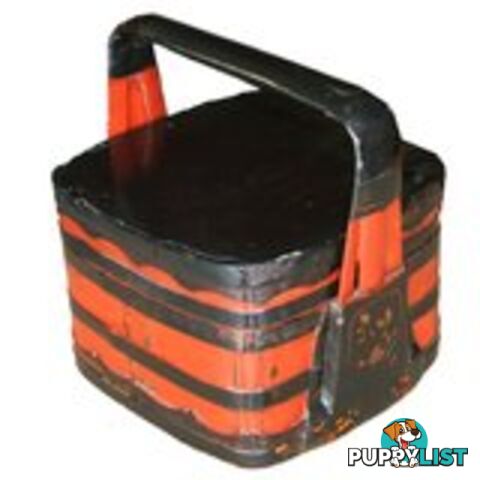 Black and Red Lacquer Chinese Food Box