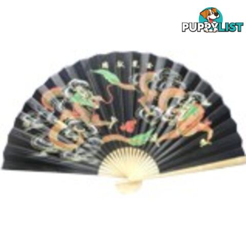 Oriental Dragon Bamboo Wall Hanging Fan