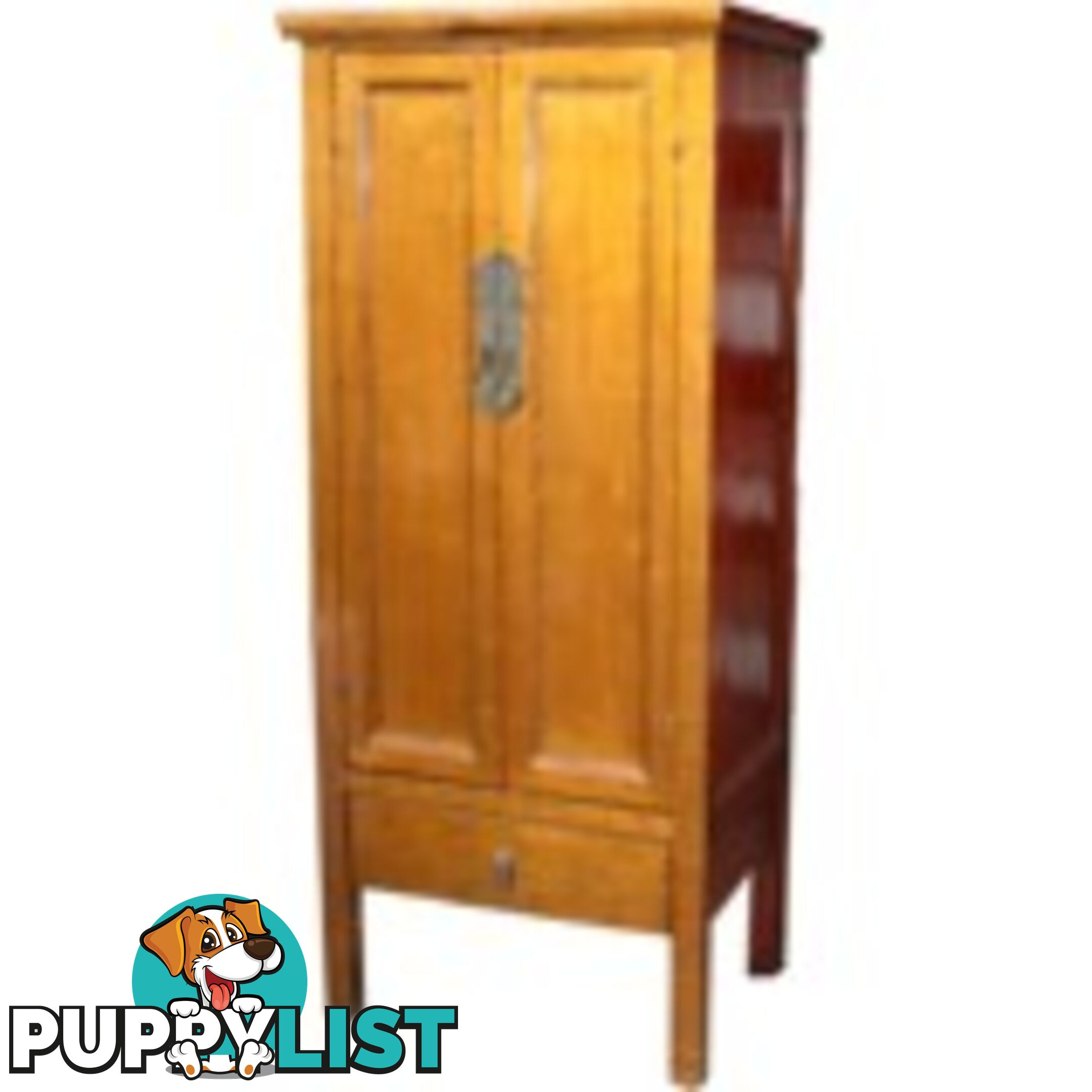 Chinese Gold leaf Wooden Slim Cabinet