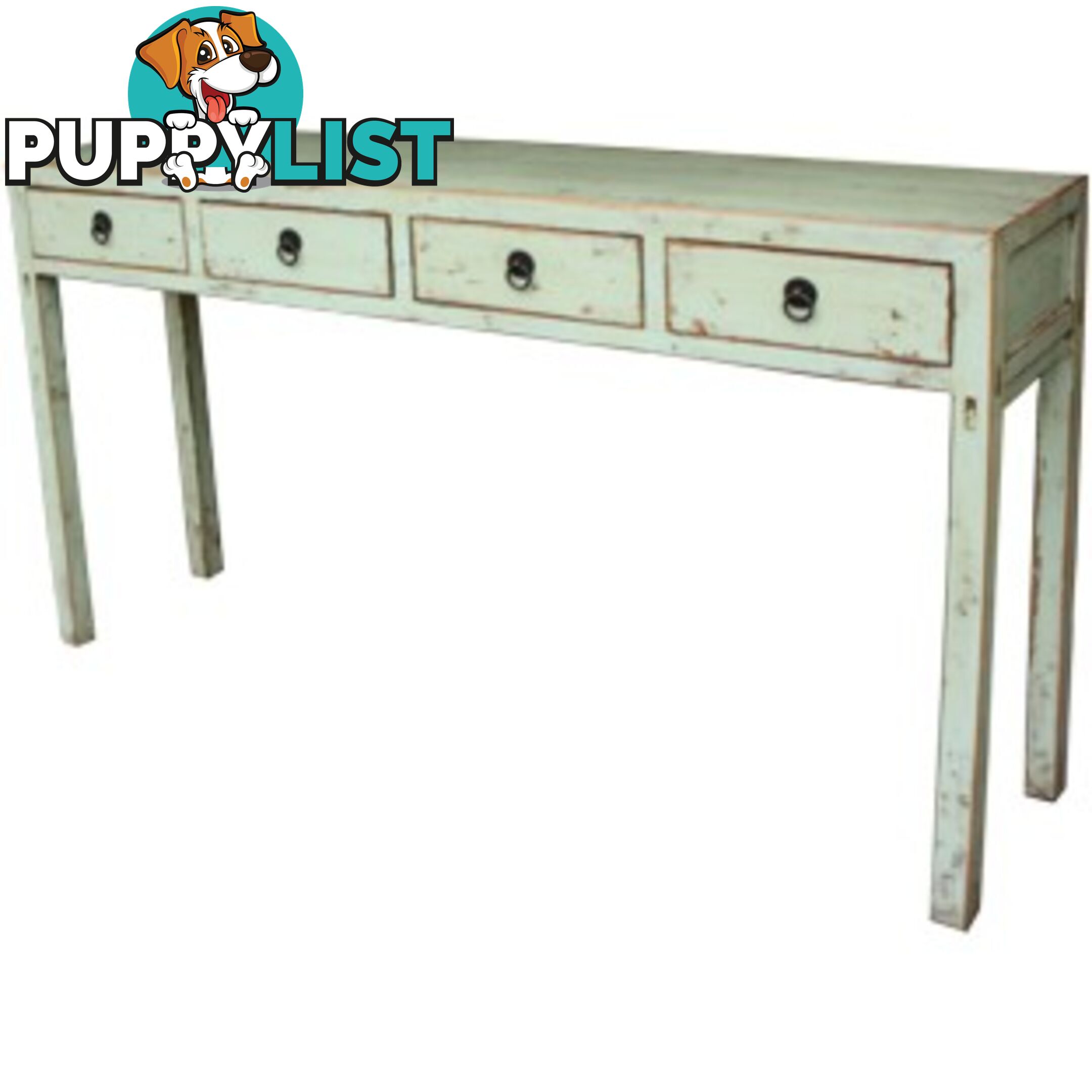 Chinese Green 4-Drawer Hallway Table