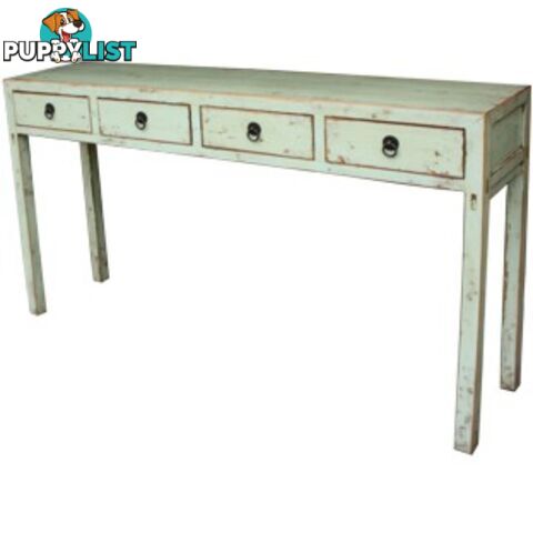 Chinese Green 4-Drawer Hallway Table