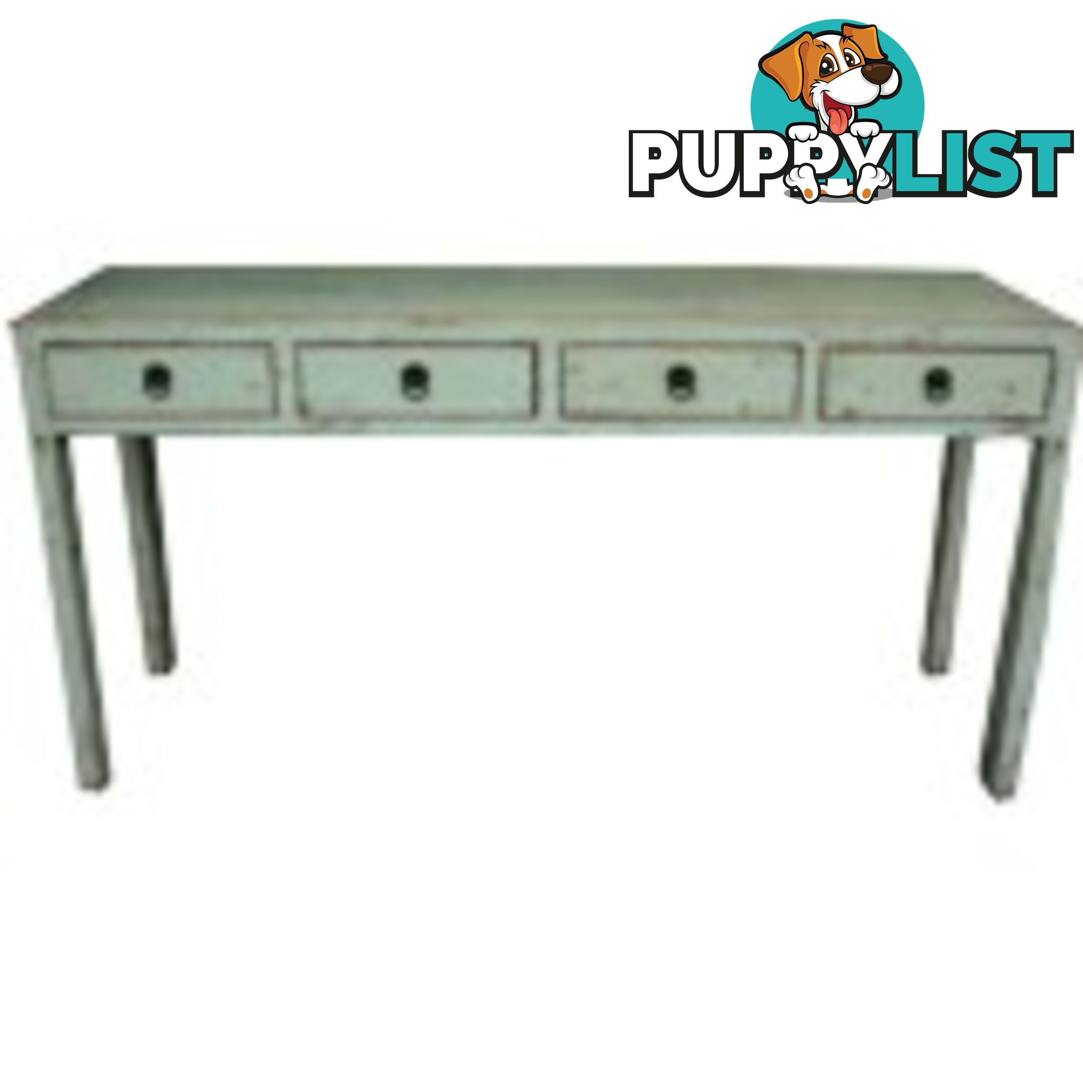 Chinese Green 4-Drawer Hallway Table