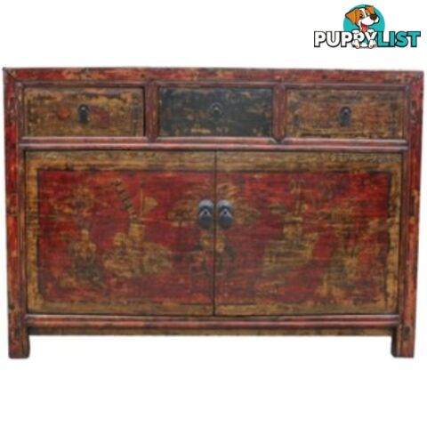 Original Mongolian Painted Sideboard