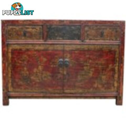 Original Mongolian Painted Sideboard