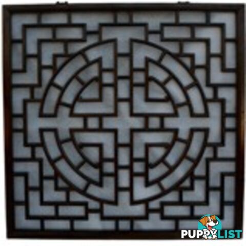 New Chinese Art Square Lattice Wall Hanging Screen