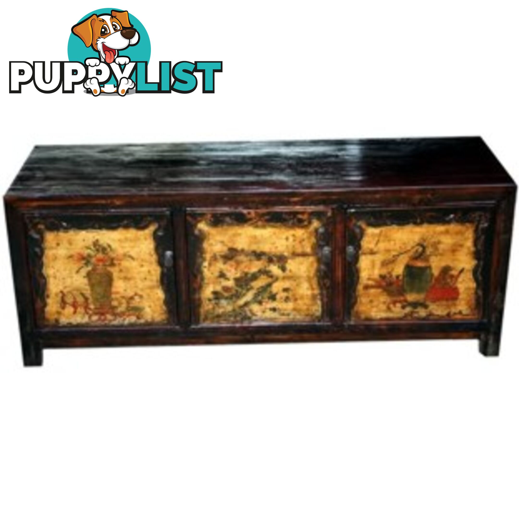 Original Painted Low Sideboard TV Chinese Cabinet