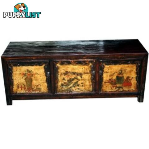 Original Painted Low Sideboard TV Chinese Cabinet