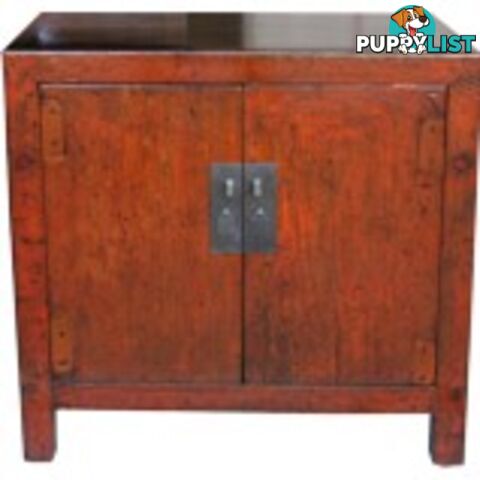 Chinese Orange Side Cabinet