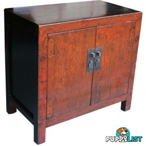 Chinese Orange Side Cabinet