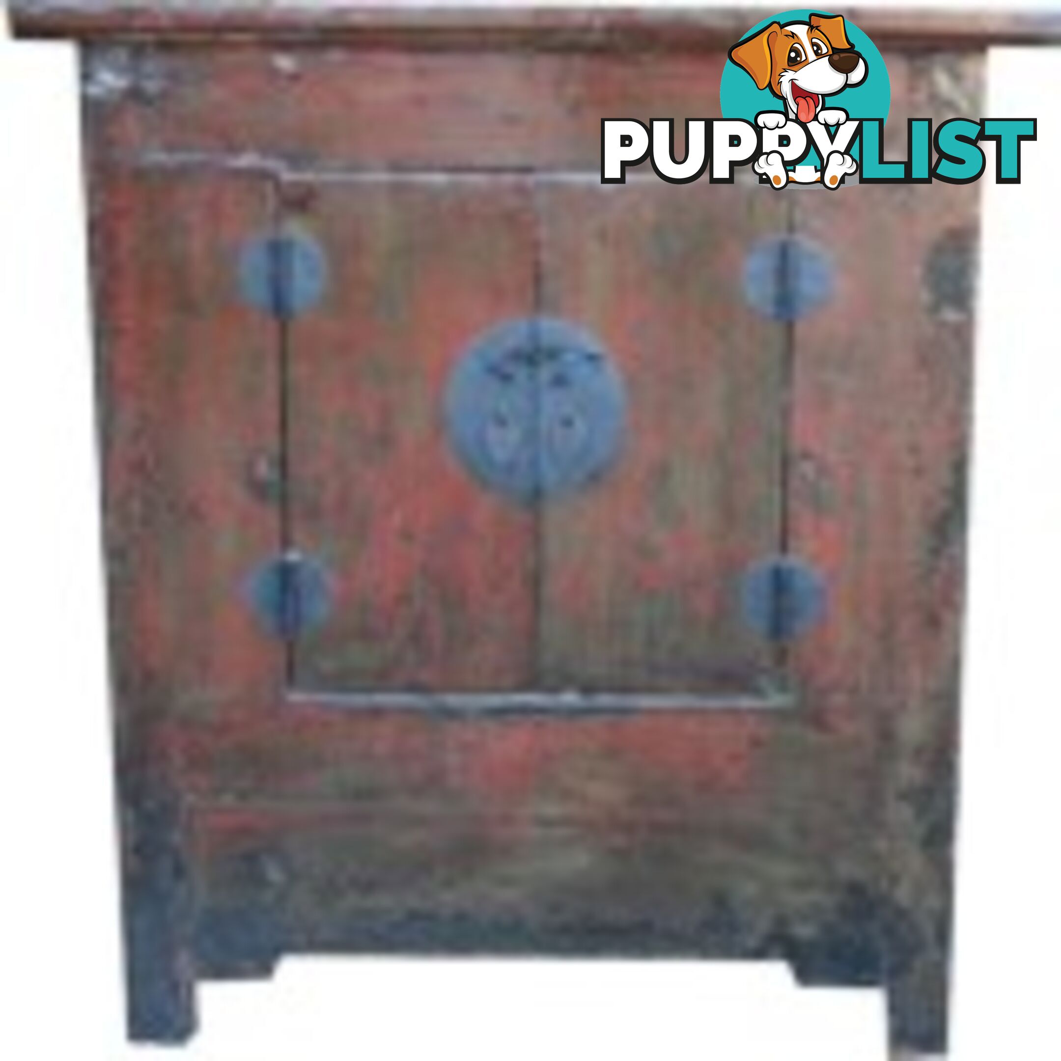 Original Red Medium Chinese Cabinet