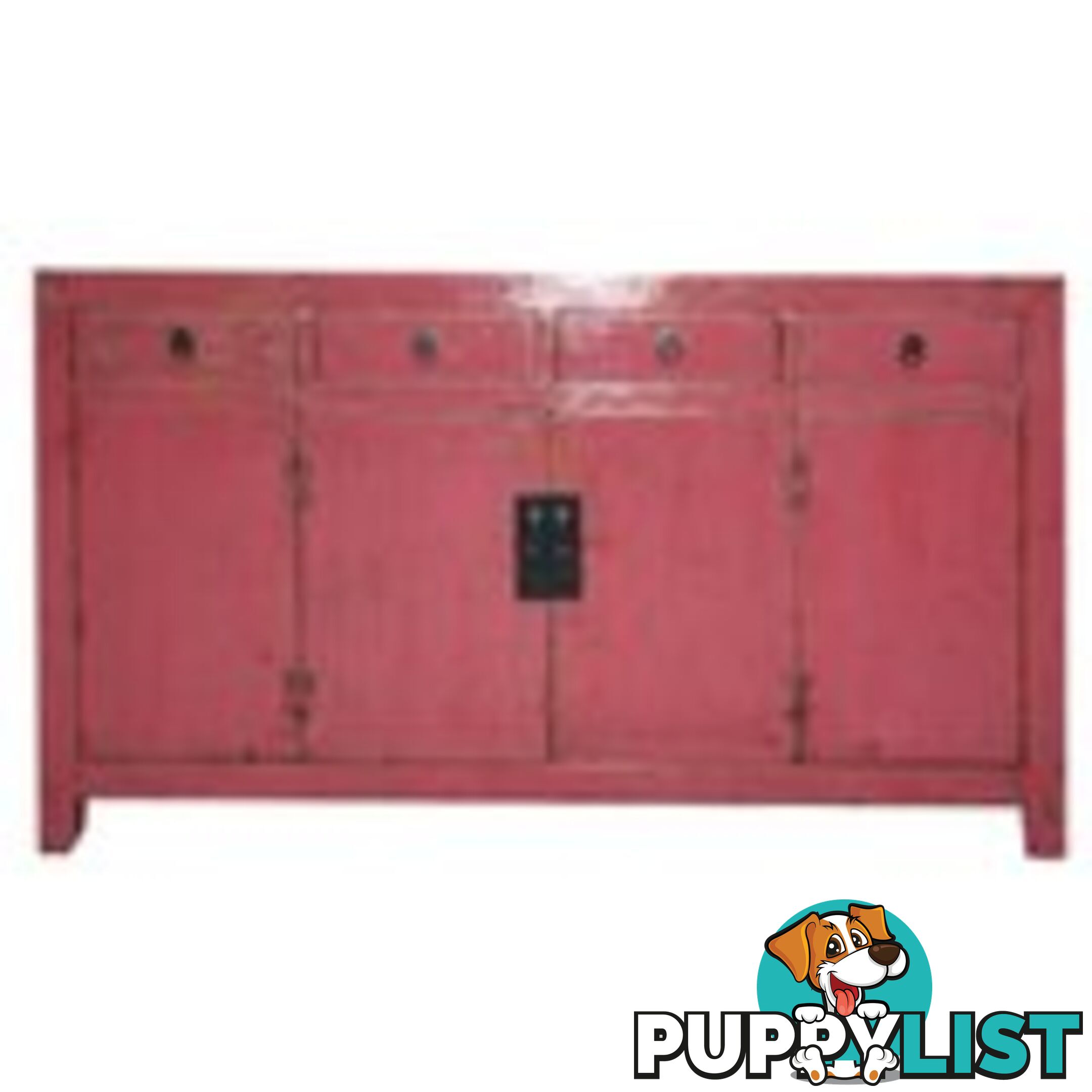 Red Chinese Sideboard