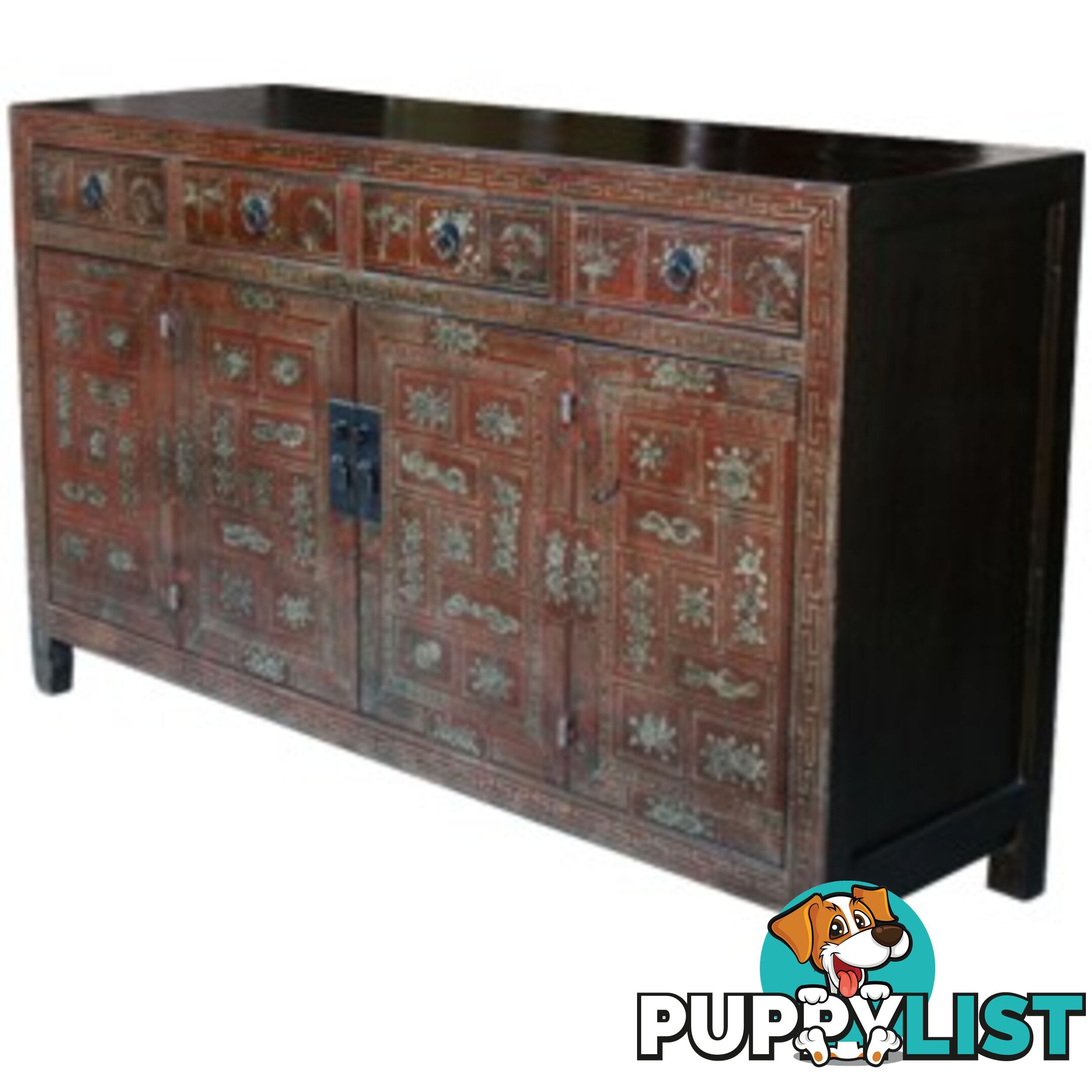 Original Manchurian Painted Chinese Sideboard